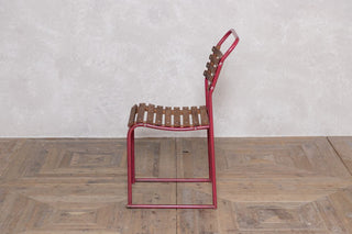 vintage-red-slatted-stacking-chair-side