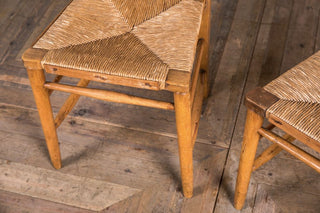 vintage rush seat chapel chairs