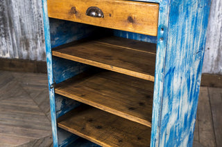 vintage shelves and drawer