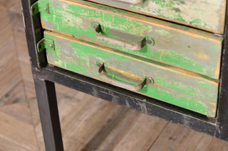 green-industrial-workbench-with-drawers-close-up