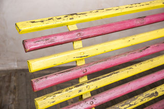 vintage slatted bench