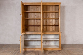 vintage-solid-pine-housekeepers-cupboard-open