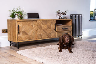 sideboard-with-dog