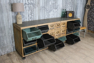 vintage style industrial cabinet unit