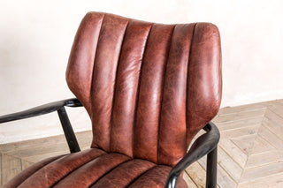 vintage style leather armchair