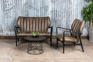 vintage style leather suite