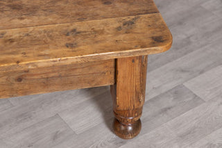 Large Vintage Pine Coffee Table