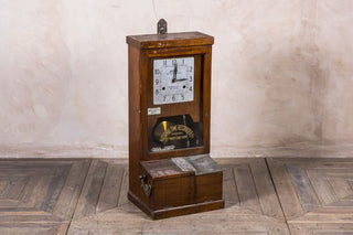 vintage time recorder clock