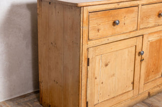 vintage-victorian-yellow-pine-kitchen-sideboard-close-up