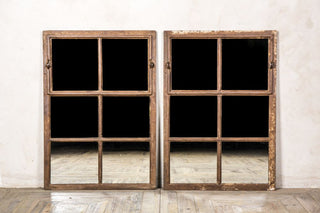 vintage window frame mirror