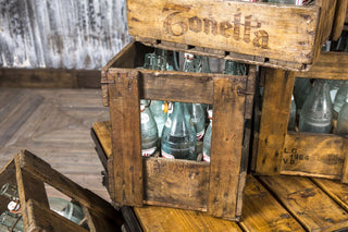 vintage wooden bottle crates