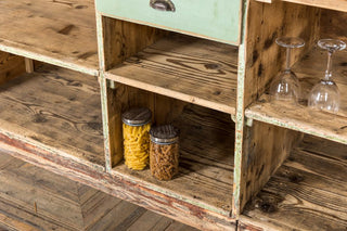 vintage wooden display unit