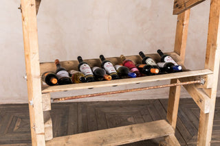 vintage wooden wine rack