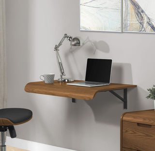 Stockholm Wall Mounted Drop Desk - Walnut