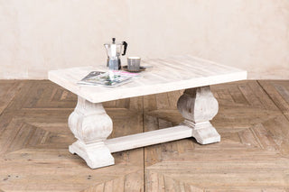 white coffee table