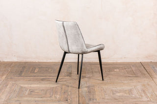 white leather look dining chairs