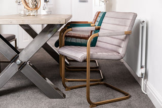 white real leather chair