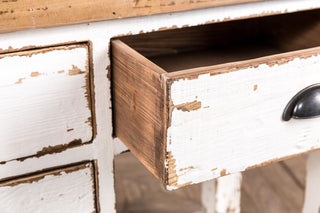 white wooden sideboard