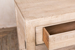 whitewashed potboard dresser