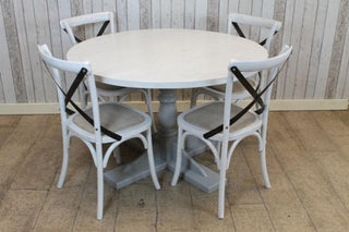 whitewashed restaurant table