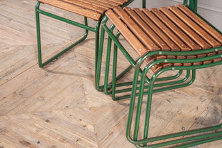 Slatted Oak Vintage Stacking Chairs