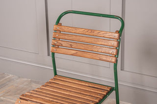 Slatted Oak Vintage Stacking Chairs