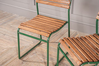 Slatted Oak Vintage Stacking Chairs