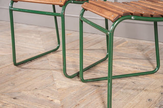 Slatted Oak Vintage Stacking Chairs