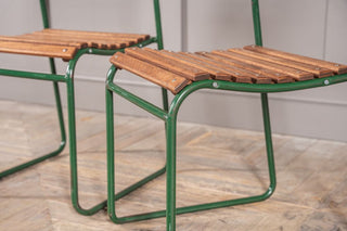 Slatted Oak Vintage Stacking Chairs