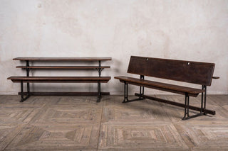 wooden benches