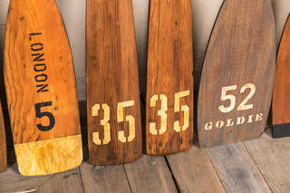 wooden boat paddles