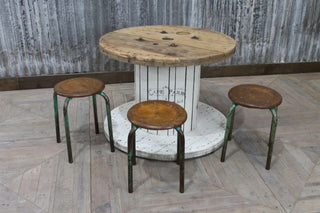 wooden cable drum table