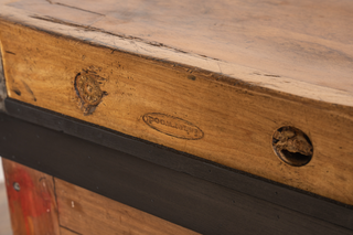 wooden chopping station