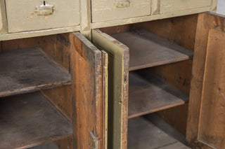 Wooden Distressed Waiter Station Maitre D Stand