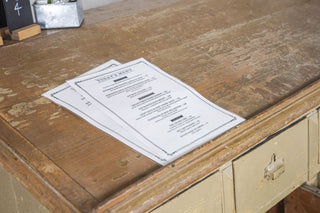 Wooden Distressed Waiter Station Maitre D Stand