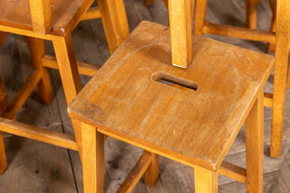 wooden lab stool