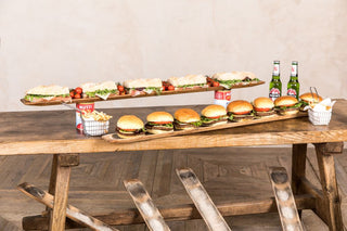 wooden serving station