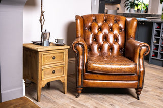 rustic pine accent table