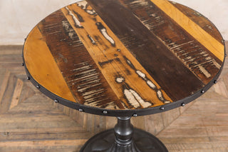 wooden top bistro table