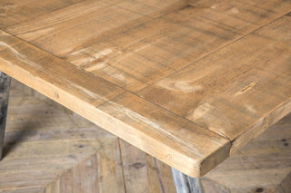 wooden top dining table with storage