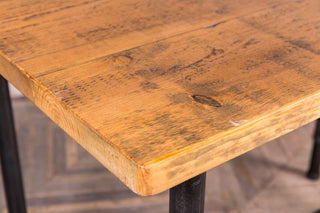 wooden top pipework poseur table