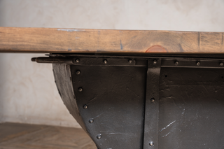 wooden top upcycled table