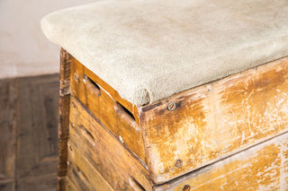 wooden upholstered 1960s display feature