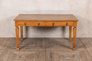 1920s Solid Walnut Writing Desk & Chair Set