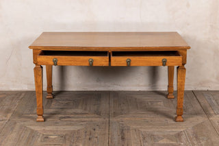 1920s Solid Walnut Writing Desk & Chair Set