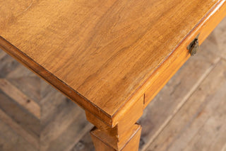 1920s Solid Walnut Writing Desk & Chair Set
