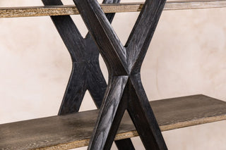 X-frame shelving unit