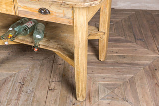 yellow distressed buffet