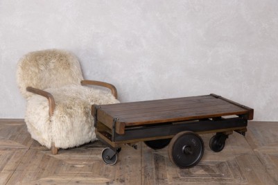 Industrial Coffee Table with Yeti Chair