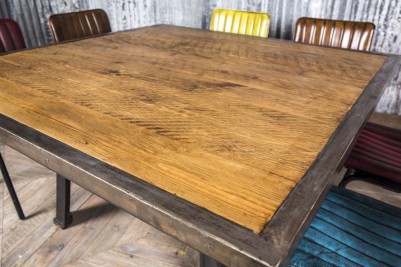 industrial square dining table